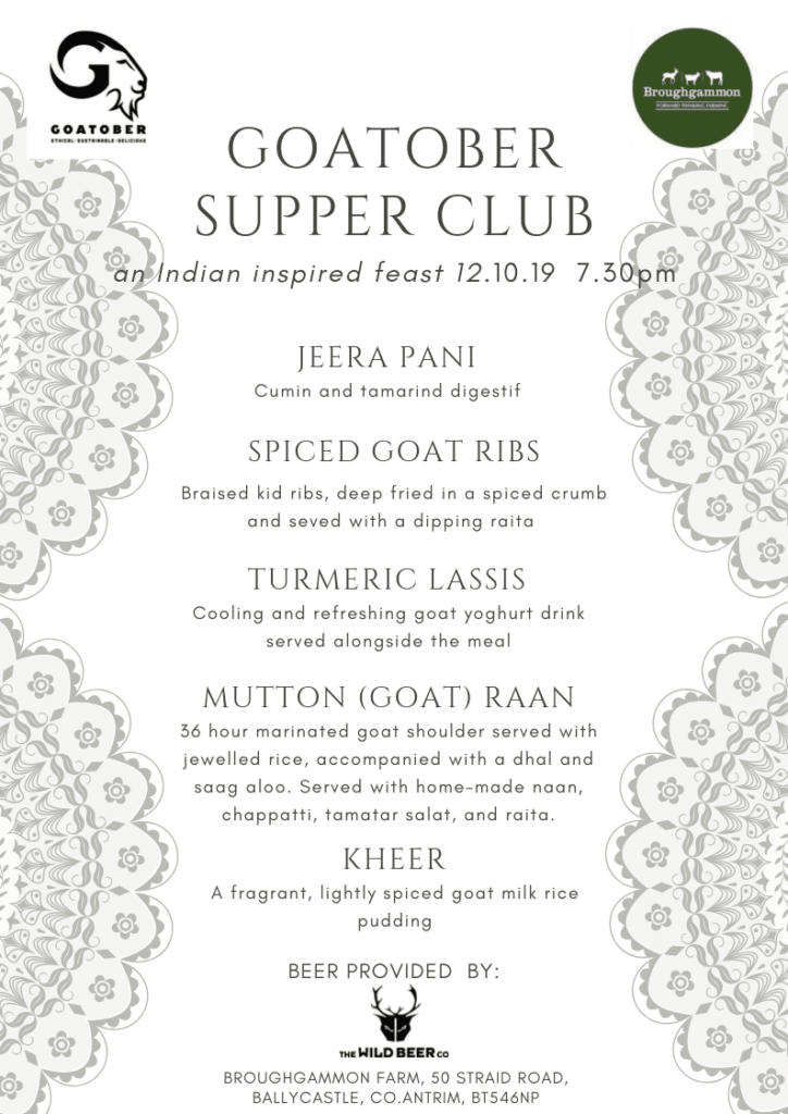 goatober menu ireland indian goat meat